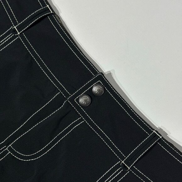 Athleta Black Athletic Tennis Golf Stretchy Mini Skort Skirt Pockets Women's 8 - Picture 3 of 10